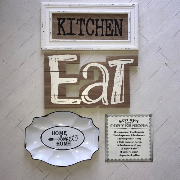 4pc lot of Farmhouse Kitchen Decor - Picture 1 of 5